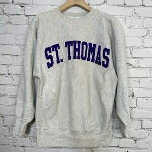 Vintage St Thomas Tommies Champion Reverse Weave Sweatshirt XL Crewneck 90s Rare